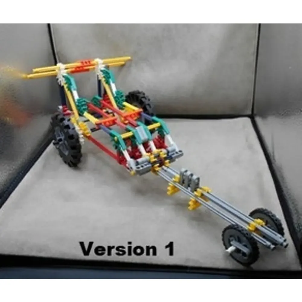 K'NEX 1994 Rubber Band Racers 10301/12002 Kit w/Roller 96202 READ Description